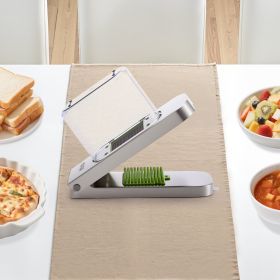 Vegetable Chopper Food Veggie Cutter 3 Stainless Onion Slicer With Container