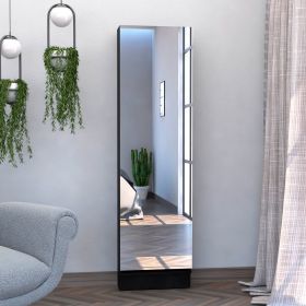 Charlotte Xl Shoe Rack, Five Interior Shelves, Mirror, Single Door Cabinet
