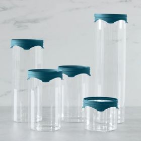 10-Piece Borosilicate Glass Food Storage Set with Airtight Flip-N-Snap Lids ��� 5 Containers