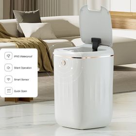 Automatic Touchless Motion Sensor Trash Can White Smart Garbage Can for Bathroom Kitchen