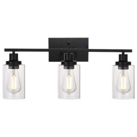 1Pc 3-Light Wall Sconce Lighting With Clear Glass Shade Bathroom Vanity Lamp Fixture Modern Mounted Light For Porch Mirror Living Room Bedroom Ha