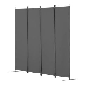 4-Panel Room Divider, Foldable Privacy Shields, Cloth Segregation Screens for Workspace, Sleeping Area, Meal Space, Learning Zone, Self-supportin (Option: Default Title)